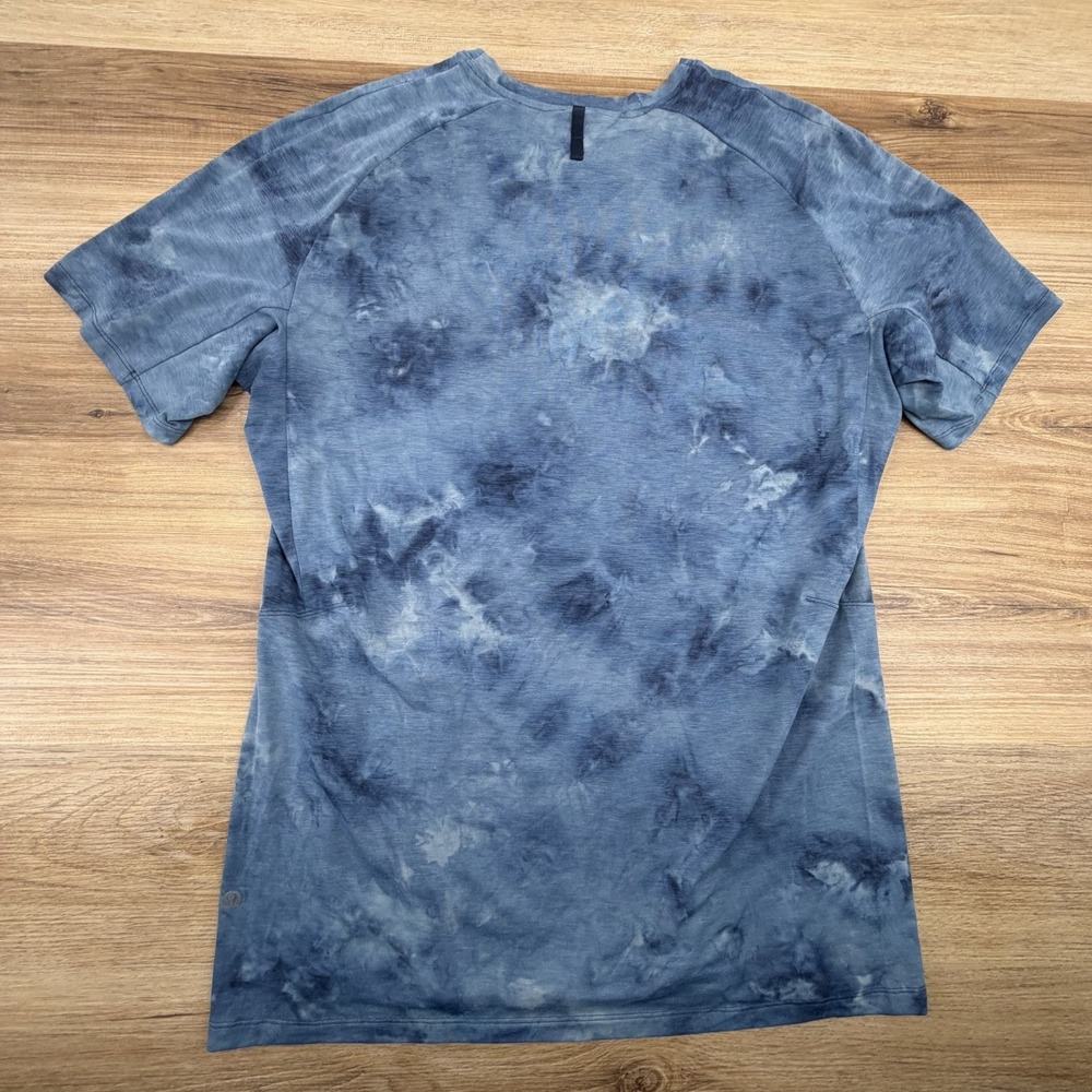 Lululemon Always Agile Short Sleeve Spray Diamond Dye Tee Size Large Blue Navy